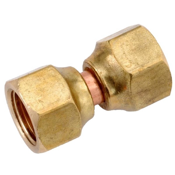 Anderson Metals 1/4 in. Female Flare in. X 1/4 in. D Female Flare Brass Swivel Flare Connector 754070-04AH - main